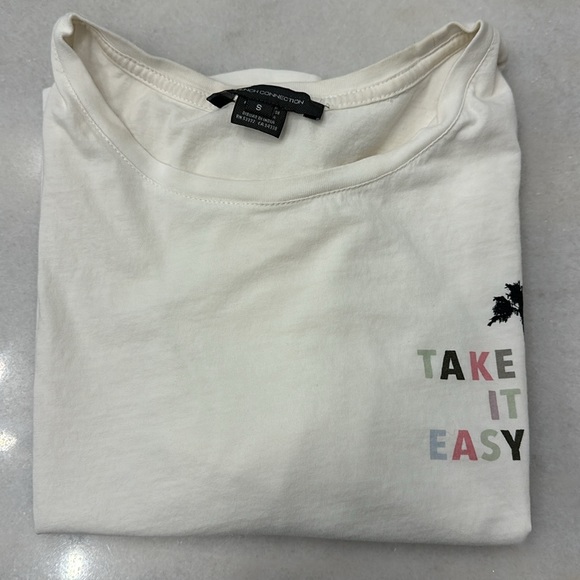 French connection take it easy cropped T-shirt size small - Picture 7 of 7